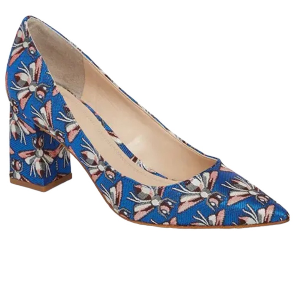 Marc Fischer Blue Bee LTD Zara Chunky Heel Pump Leather Sole Women’s 10